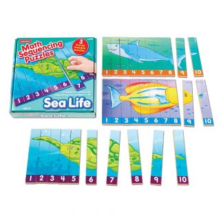 Math Sequencing Puzzles Sea Life
