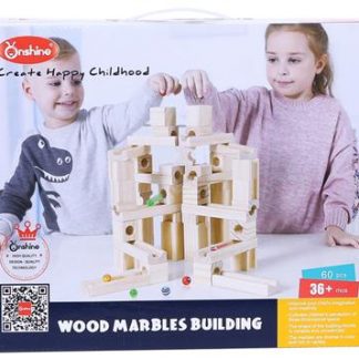 Wood Marbles Building 60 pcs
