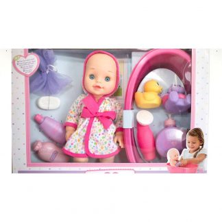 Bubble bath time baby doll
