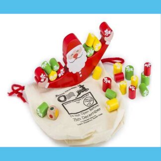 WOBBLY WOODEN BALANCING SANTA GAME