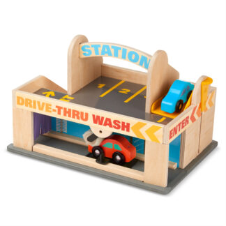 Service station parking garage
