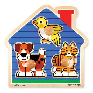 Jumbo Knob Puzzle House Pets