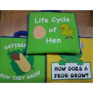 Life cycle of hen,frog & butterfly