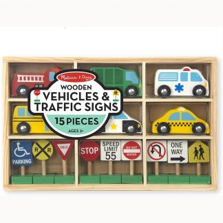 Wooden Vehicles And Traffic Signs